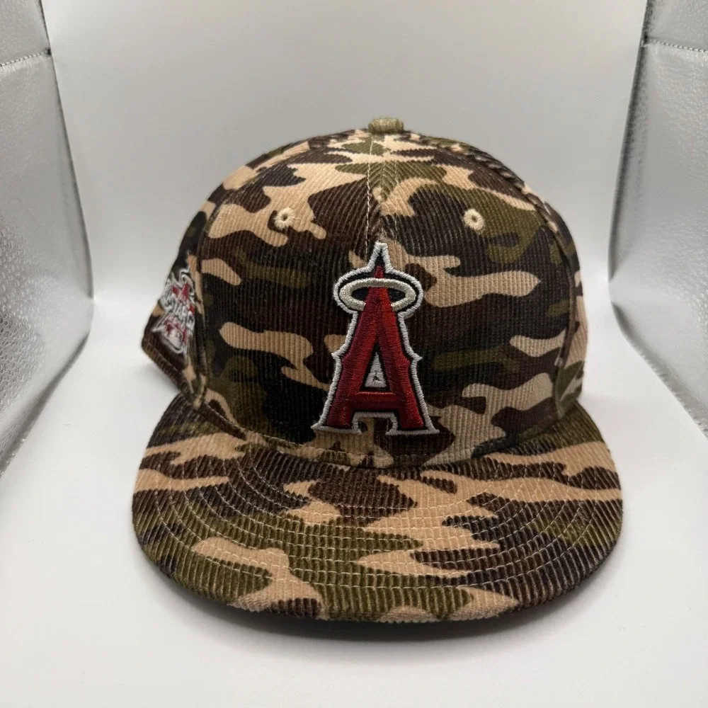 New Era 59Fifty Los Angeles Angels Camo 2010 ASG Corduroy Fitted Hat Size 7 1/4